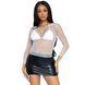 Сітчастий топ Leg Avenue &mdash; Long Sleeves T-Shirts One Size White SO9106 фото 1