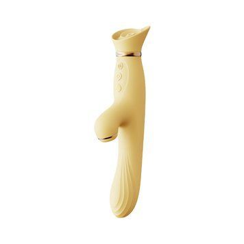 Вібратор Zalo &mdash; ROSE Vibrator Lemon Yellow з підігрівом та вакуумною стимуляцією клітора SO6681 фото