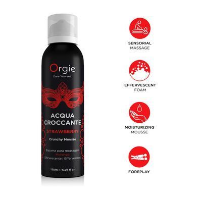 Масажна піна Orgie &ndash; Acqua Croccante Strawberry (150 мл), ефект бульбашок, що лопаються SX1493 фото