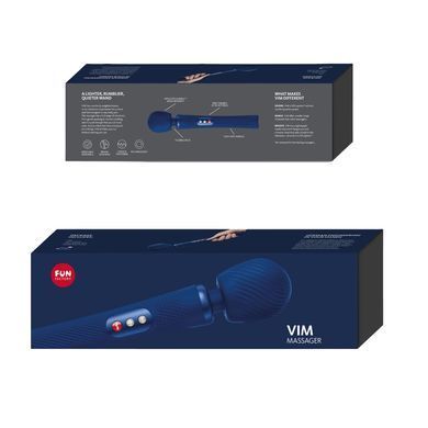 Вибромассажер Fun Factory VIM Vibrating Wand midnight blue, супермощный и легкий, до 6 часов работы SX0920 фото