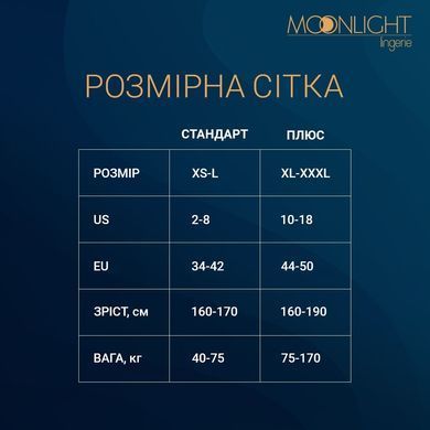 Бодістокінг Moonlight Plus Model 02 XL-XXXL Black, з доступом, імітація пояса для панчіх SO8193 фото