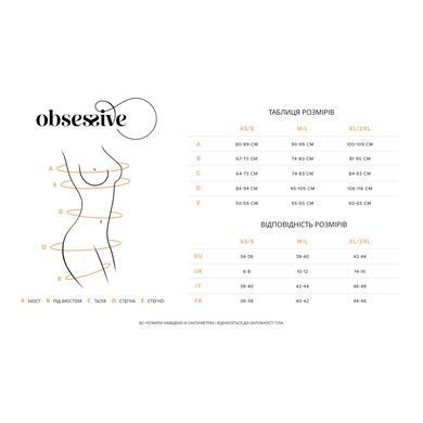 Мереживне боді з високими вирізами Obsessive &mdash; Lobellis Teddy Black SX1015 фото