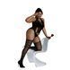 Бодістокінг Moonlight Plus Model 02 XL-XXXL Black, з доступом, імітація пояса для панчіх SO8193 фото 1