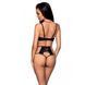 Розпродаж!!! Комплект з екошкіри Passion Tamaris Set black S/M, бюстгальтер та трусики SO5797 фото 2