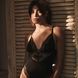Мереживне боді з високими вирізами Obsessive &mdash; Lobellis Teddy Black SX1015 фото 4