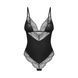 Мереживне боді з високими вирізами Obsessive &mdash; Lobellis Teddy Black SX1015 фото 5