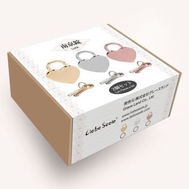 Замочек Liebe Seele Heart Shape Padlock Rose Gold (2 шт) SX1678 фото