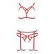 Комплект білизни Passion Exclusive MAGALI SET OpenBra XXL/XXXL, red, стрепи, ліф, трусики і пояс PS23803 фото 4