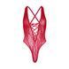 Мереживне боді зі шнурівкою Leg Avenue &mdash; Floral Lace Thong Teddy One Size Red SO7964 фото 4