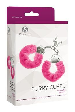 Наручники S Pleasures Furry Cuffs Pink (м'ята упаковка!!!) SX1600-R фото