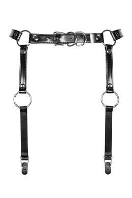 (SALE) Гартери Obsessive A741 garter belt black O/S, штучна шкіра SO7854 фото