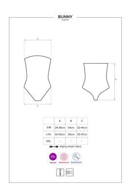 (SALE) Еротичний костюм кролика Obsessive Bunny costume S/M, black, боді, чокер, гартери, панчохи, маска SO7701 фото