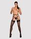 (SALE) Гартери Obsessive A741 garter belt black O/S, штучна шкіра SO7854 фото 3