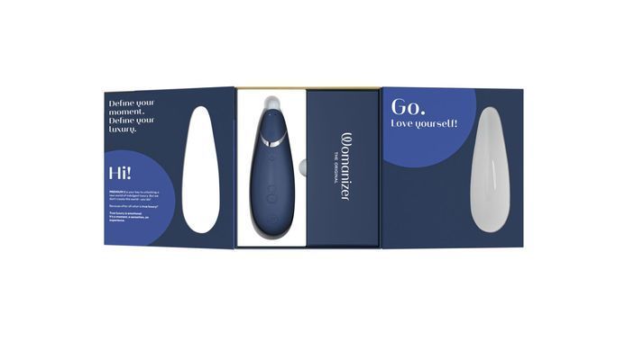 Вакуумний кліторальний стимулятор Womanizer Premium 2 - Blueberry, функції Autopilot та Smart Silenc SO8752 фото