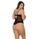 Боді з відкритим верхом та доступом Passion Exclusive &mdash; North Body Plus Size Black SO7108 фото 2
