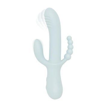 Вібратор-кролик Good Vibes Only &mdash; SAGE Triple Stimulation Vibe Soft Silicone - Blue SX3074 фото