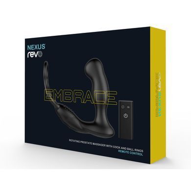 Масажер простати Nexus Revo Embrace з обертальною головкою та з ерекційним кільцем SO3842 фото