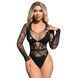 Сітчасте боді зі стразами та мереживними вставками JSY &mdash; WW7041 One Size Black SX1815 фото 3
