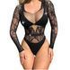 Сітчасте боді зі стразами та мереживними вставками JSY &mdash; WW7041 One Size Black SX1815 фото 4