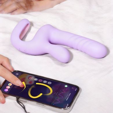 Смарт-пульсатор Magic Motion Magic Duet Purple, подвійний, 10 режимів пульсації, 10 режимів вібрації SX4293 фото
