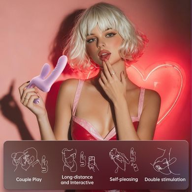 Смарт-пульсатор Magic Motion Magic Duet Purple, подвійний, 10 режимів пульсації, 10 режимів вібрації SX4293 фото