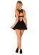 (SALE) Сорочка бебі-дол з мереживом на грудях Obsessive Donna Dream babydoll XS/S Black, стрінги SO8630 фото 7