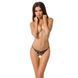 Трусики мереживні з доступом Passion Exclusive VIOLANTE THONG L/XL, black PS24301 фото 1