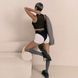 Трусики з фіксацією дилдо Strap-On-Me Harness Lingerie Idole - XL - Black SX3518 фото 11