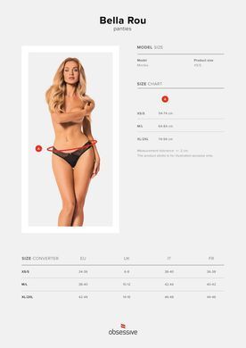 Сітчасті трусики під омбре Obsessive Bella Rou panties XL/2XL SO7857 фото