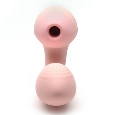 Вакуумний вібратор KISTOY Tina Mini Light Pink, вагінально-кліторальний SO6541 фото