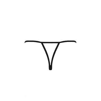 Трусики мереживні з доступом Passion Exclusive VIOLANTE THONG S/M, black PS24302 фото