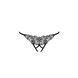 Трусики мереживні з доступом Passion Exclusive VIOLANTE THONG S/M, black PS24302 фото 5