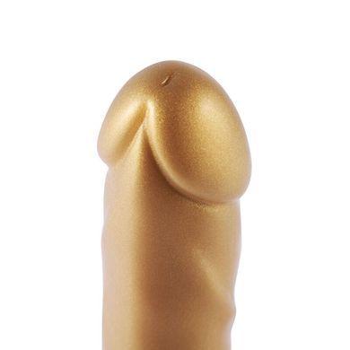 Золотий фалоімітатор Hismith 6.8&Prime; Golden Silicone Dildo, система KlicLok SO6202 фото