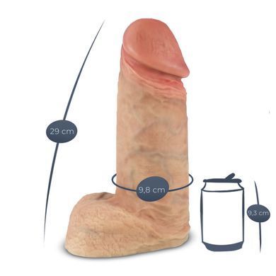 Фалоімітатор SilexD Premium Real Skin Flesh (11in MODEL 1), без коробки SX3129 фото