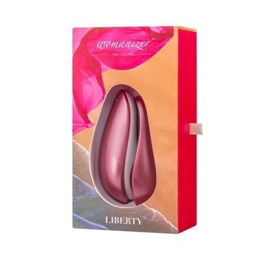 Вакуумний кліторальний стимулятор Womanizer Liberty Pink, магнітна кришка, 2 насадки SO8745 фото