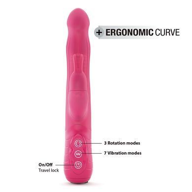 Вібростимулятор-кролик Dorcel &mdash; Baby Rabbit Magenta 2.0 з перлинним масажем і головкою, що обертається SO8680 фото