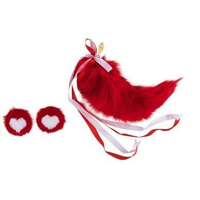 Анальна пробка з хвостом лисиці LOCKINK SEVANDA Red Vixen Set with Pear-shape Plug SX0907 фото