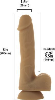 Гнучкий фалоімітатор на присосці ADDICTION &mdash; ANDREW 8&Prime; Silicone Dong &mdash; Caramel, віброкуля в подаруно SO5579 фото