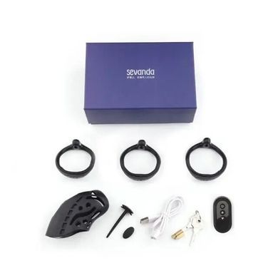 Клітка для члена з електростимуляцією LOCKINK SEVANDA Nautilus Estim Chastity Cage SX2838 фото
