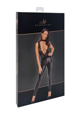 Комбінезон Noir Handmade F298 Libido Deep-V catsuit with collar and pearl chain - 3XL SX0230 фото