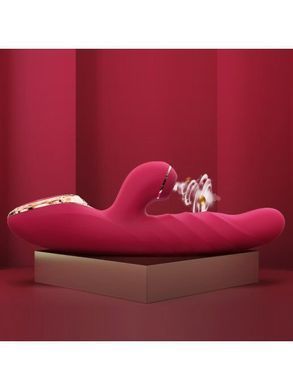 Вібратор-кролик KISSTOY &mdash; A-King Max Red з вакуумною стимуляцією і стовбуром, що обертається  SO4956 фото