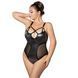 Боді під латекс з сітчастими вставками JSY &mdash; P61152 Plus Size Black SX1872 фото 1
