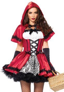 Еротичний костюм Червоної шапочки Leg Avenue Gothic Red Riding Hood S, сукня, накидка SO9122 фото