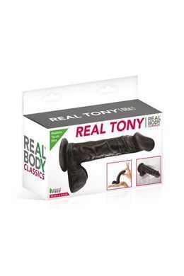 Фалоімітатор Real Body &mdash; Real Tony Black, TPE, діаметр 3,5 см SO3721 фото