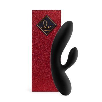 Гнучкий вібратор-кролик FeelzToys &mdash; Lea Rabbit Vibrator Black з двома моторами  SO4433 фото