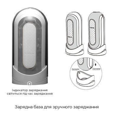Вібромастурбатор Tenga Flip Zero Electronic Vibration White, змінна інтенсивність, розкладний SO2010 фото