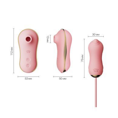 Набір 2в1 Zalo &mdash; UNICORN Pink, віброяйце + вакуумний стимулятор SO6684 фото