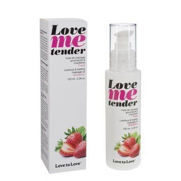 Розпродаж!!! Масажна олія Love To Love - Love Me Tender, Strawberry (100 мл) (термін 08.2025) SO1389-R фото