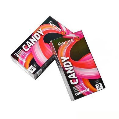 Презервативи Holographic Recare Delay Candy Condoms 12 шт, пролонгувальний ефект, цукерковий аромат SX3336 фото