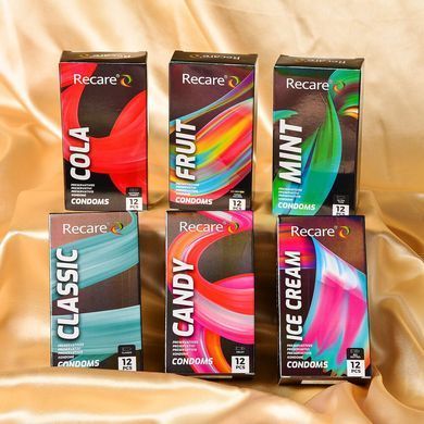 Презервативи Holographic Recare Delay Candy Condoms 12 шт, пролонгувальний ефект, цукерковий аромат SX3336 фото
